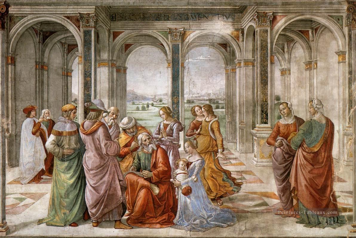 Zacharias écrit le nom de son fils Renaissance Florence Domenico Ghirlandaio Peintures à l'huile